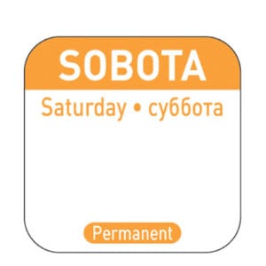 Naklejki food safety na pojemniki wielokrotnego użytku Sobota PL RU EN 1000 szt. Hendi 850121 1 Naklejki food safety na pojemniki wielokrotnego użytku Sobota PL RU EN 1000 szt. Hendi 850121 - obrazek 1