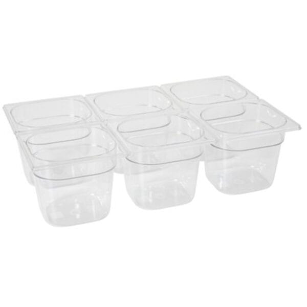 Pojemnik GN przeźroczysty z poliwęglanu GN 1/6 wys. 100 mm - Hendi 861721 1 861707 2