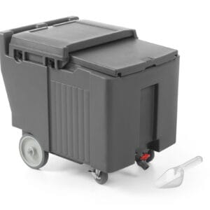 Pojemnik termoizolacyjny termos do transportu lodu mobilny na kółkach poj. 110L - obrazek 1
