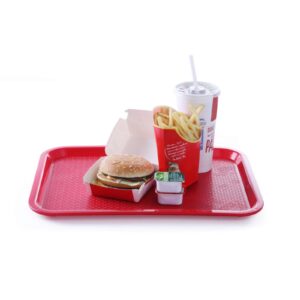 Taca z polipropylenu Fast Food 35x45cm - czerwona 7 Taca z polipropylenu Fast Food 35x45cm - czerwona - obrazek 3